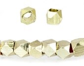 14kt Gold Plated Beads, 2mm Beads,  Faceted Gold Nuggets Beads Item: 426084