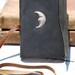 Handmade Leather Journal Diary Art Poetry Book Flower Notebook Moon (051)