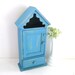 Beautiful Blue Cupboard - Shabby Chic Distressed - Vintage Upcycled - Storage Organization