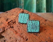 Square Post Earrings -  Turquoise