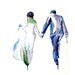 LOVE man woman ART PRINT 12X16 original watercolor painting illustration home wall decor  modern contemporary reproduction poster