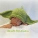 Baby Yoda Hat, Star Wars, Photo Prop, Handmade, Knitted, Made to Order, Newborn, Birth to 3 Months, 3-6 Months