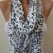 Valentine's Day - ON SALE - White and Black Leopard Scarf