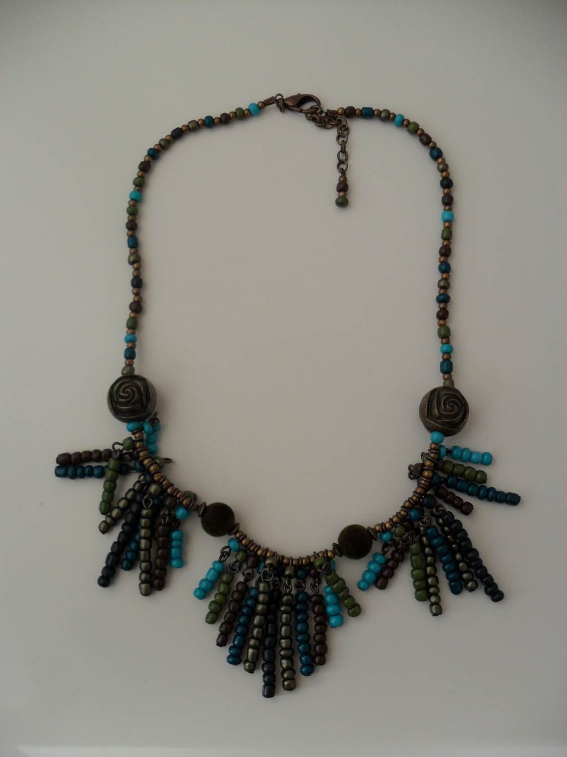 Green and Brown Necklace - Speacial Design
