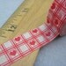 Red Checkered Hearts Washi Paper Tape, Heart Japanese Washi Tape