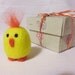 RESERVED - Needle Felted Chick - miniature Chick figure - 100% merino wool - RESERVED