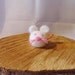 Needle Felted Mouse - miniature white mouse figure - 100% merino wool