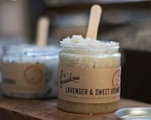Lavender & Sweet Orange Sugar Scrub, All Natural, Handmade, Naturally Preserved