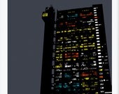 Trellick Tower Grey Screenprint