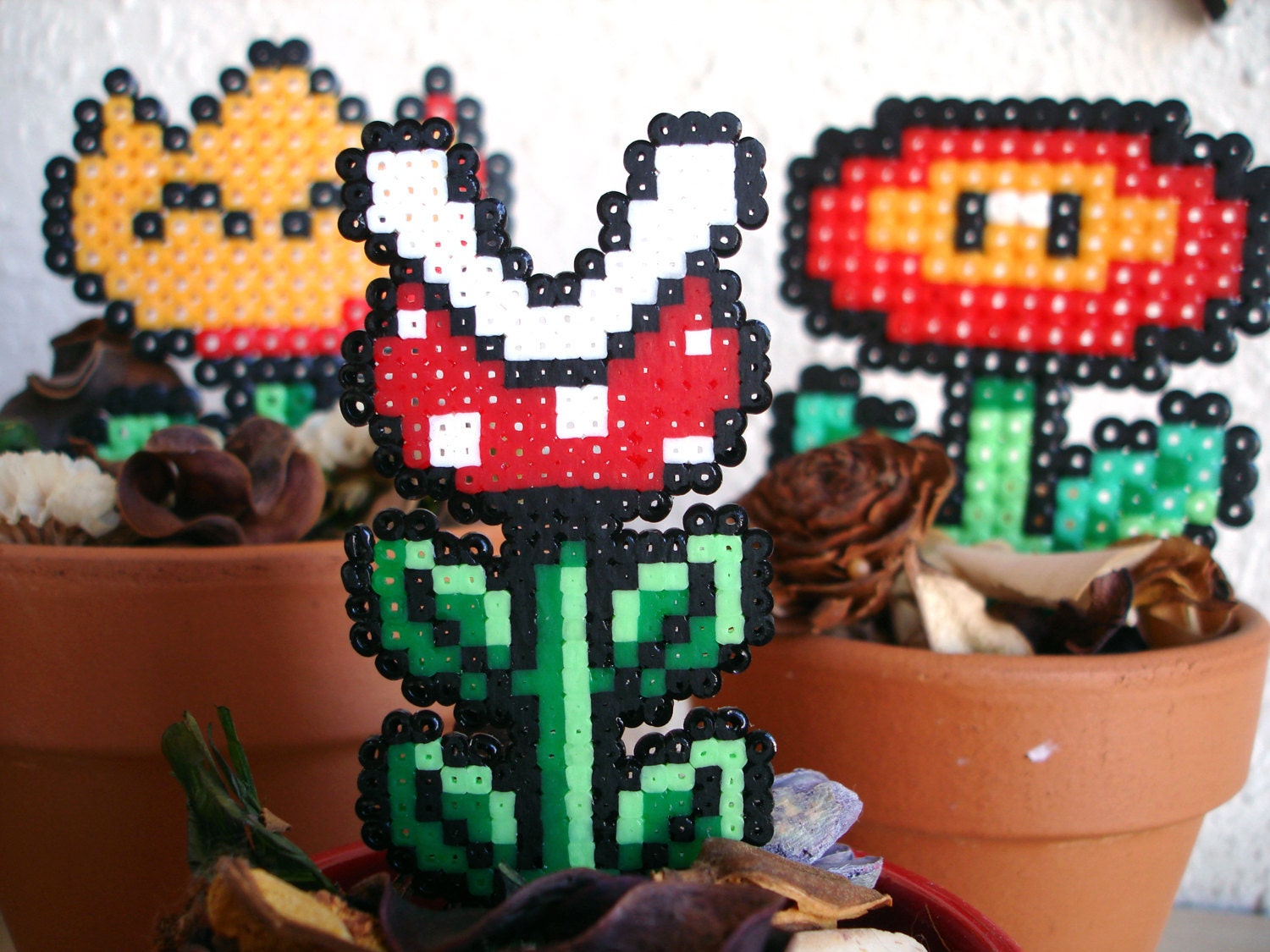 Super Mario Bros/World Potted Plants (Fire Flower - Piranya)