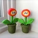 Super Mario Bros Fire Flower Sculpture / Cake Topper - Polymer Clay