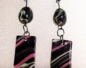Black and Pind Earrings