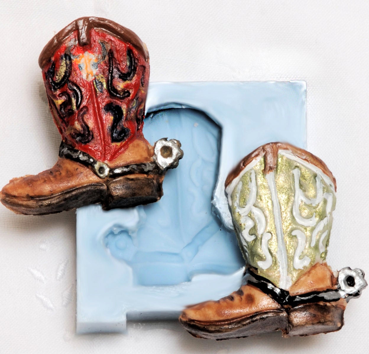 Cowboy Boot  Mold for Polymer Clay, Resin, Soap, Wax, Plaster, Paper, Metal
