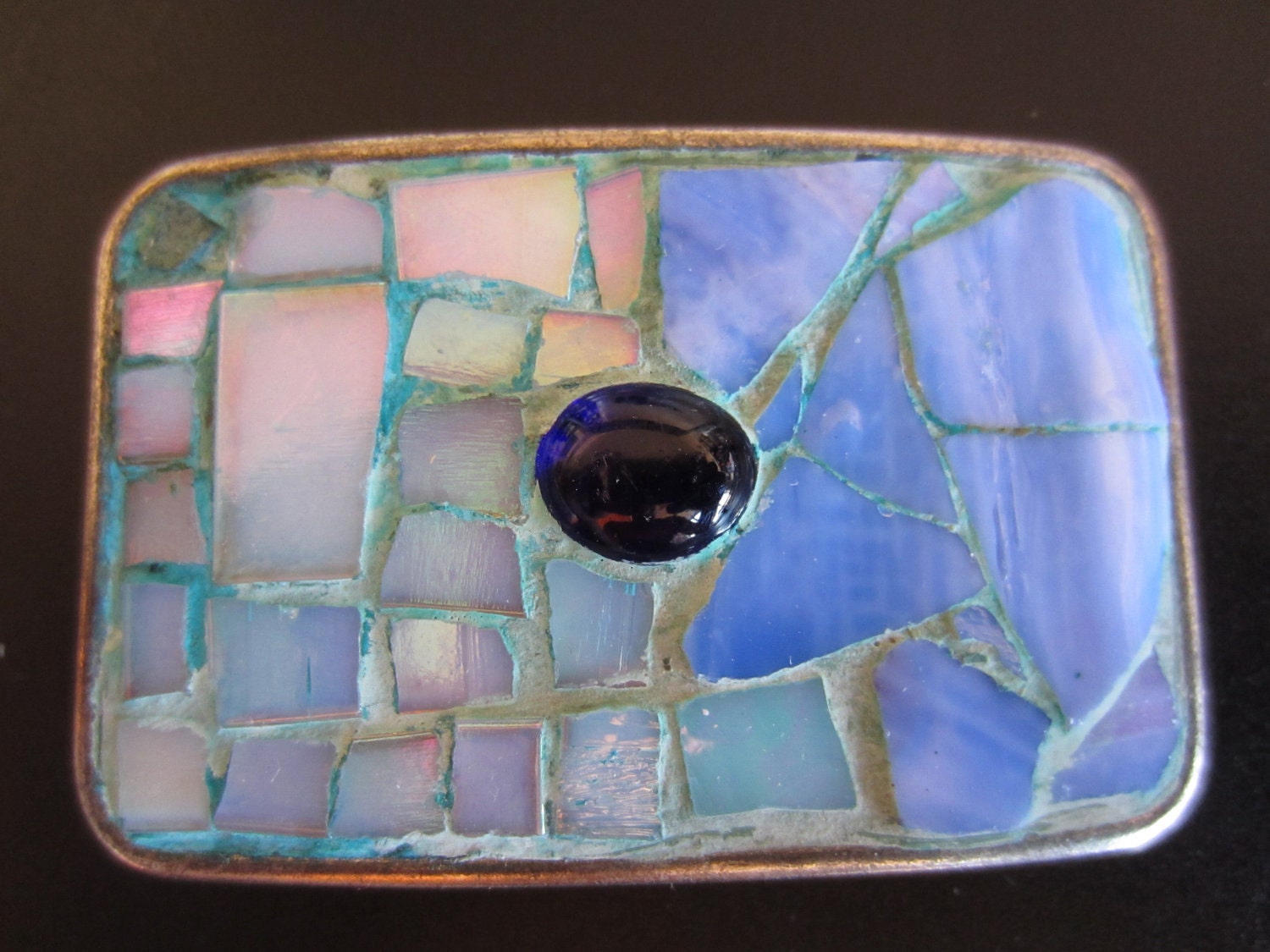 Blue Abyss Mosaic Belt Buckle