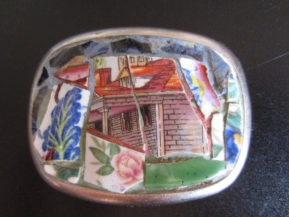 This Old House Mosaic Belt Buckle