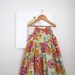 Girls Summer Dress-Flowers and Birds-linen/cotton baby toddler dress-orange pink green-sundress-Handmade Children Clothing by Chasing Mini