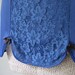 Vintage 1960s Miniskirt Slip / 60s Mod Lingerie / Blue Lace Slip / S M
