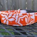 Fabric Collar MADE TO ORDER Orange Beach Florals - Adjustable Dog Collar