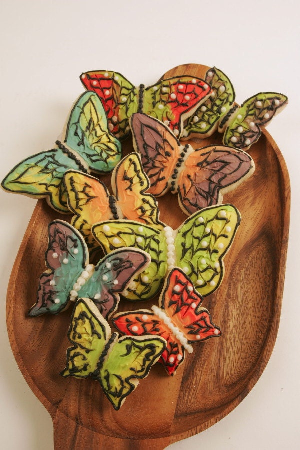 Butterfly Sugar Cookies with Buttercream Frosting
