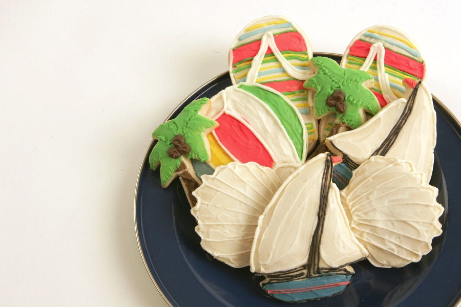 Beach Day Sugar Cookies with Buttercream Frosting