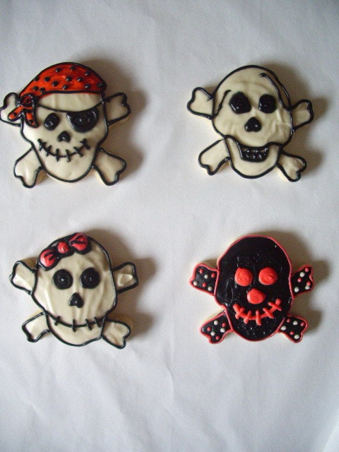 Skull And Crossbones - Sugar Cookies with buttercream frosting