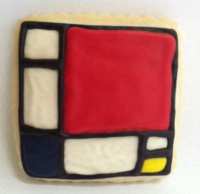 Le Petite Mondrian Sugar Cookies with Buttercream Frosting