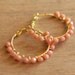 Blush Pink Beaded Hoop Earrings
