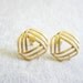 Geometric earrings, triangle Studs Earrings, Gold earrings, Small earrings.