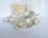 Book Page Paper Flowers Wedding Flowers Upcycled Book Page Flowers-25
