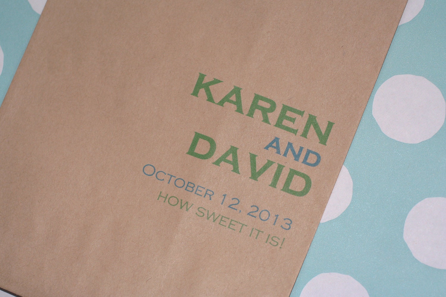 25 Uppercase Name Brown Kraft Favor Bags - Custom Wedding Favor Candy Buffet Lolly Bar - Contact for Other Quantities