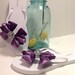 Purple Double Bow Flip Flop with Rhinestone