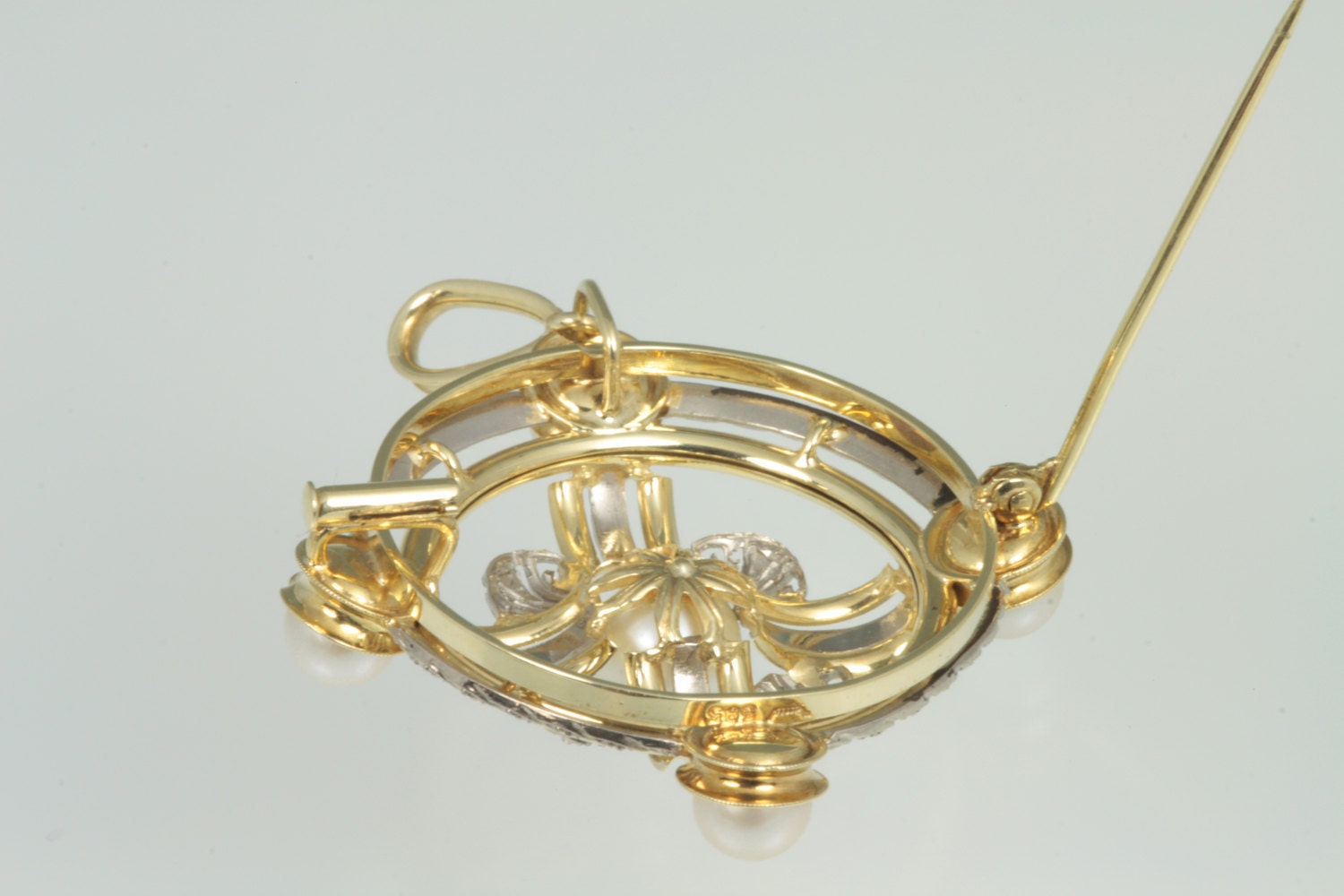 14kt Yellow Gold Pearl Pin Pendant