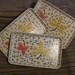 Set of Three Retro Handpainted Individual Serving Trays