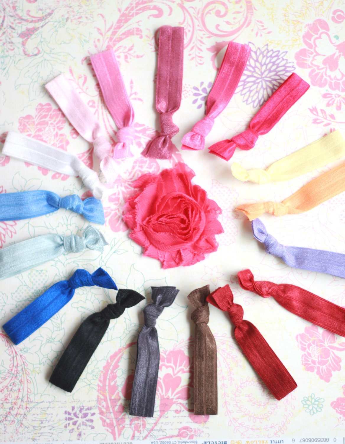 Elastic Hair Ties - Lot of 20 - Assorted Colors - You Choose Color- Toddler/Teen/Woman