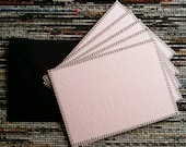 Stationery Set of 5 SEWN Note cards w/envelopes