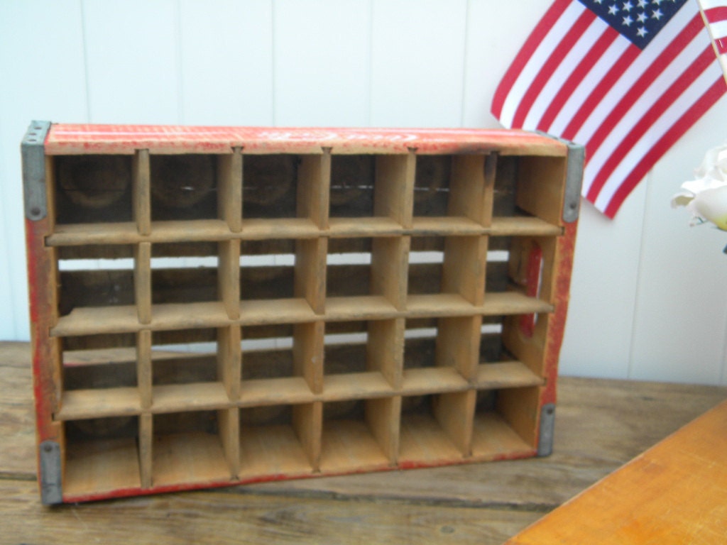 red 24 section vintage Coca- Cola crate