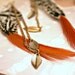 Feather Earrings Pheasant