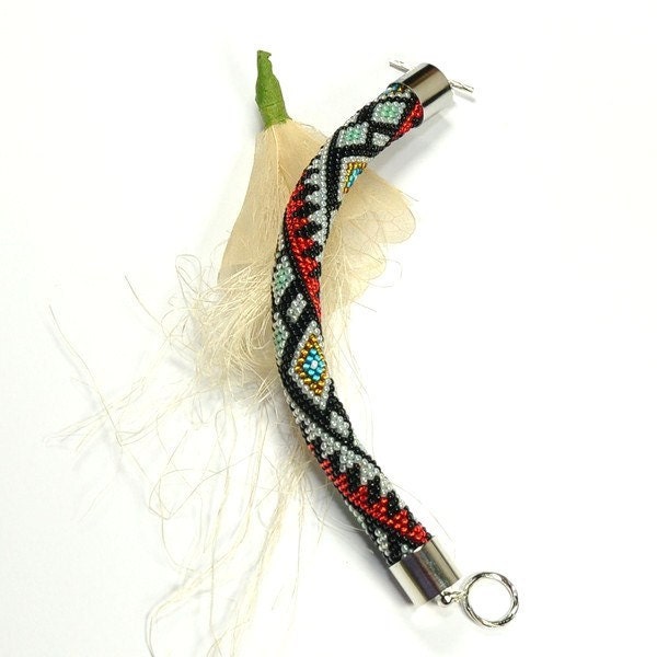 Beaded Bracelet. Bead Crochet Rope.Colored Bracelet. Beads. Seed Beads. Toho. Multicolor bracelet.