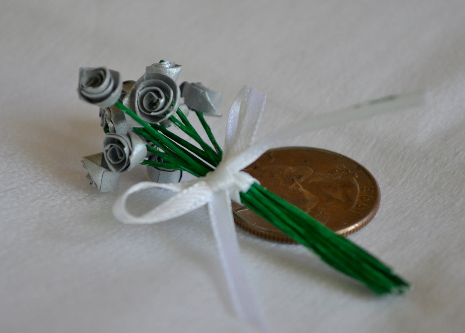 Quilled Bouquet of Silver Anniversary Roses