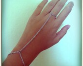 SALE Silver Chain Link Bracelet Ring Connector Hand Harness