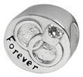 Wedding Bands Forever Sterling Silver Charm Bead Fits Most Brands of Bracelets Wedding Bride Gift