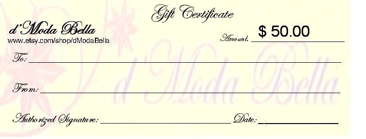 Gift Certificate