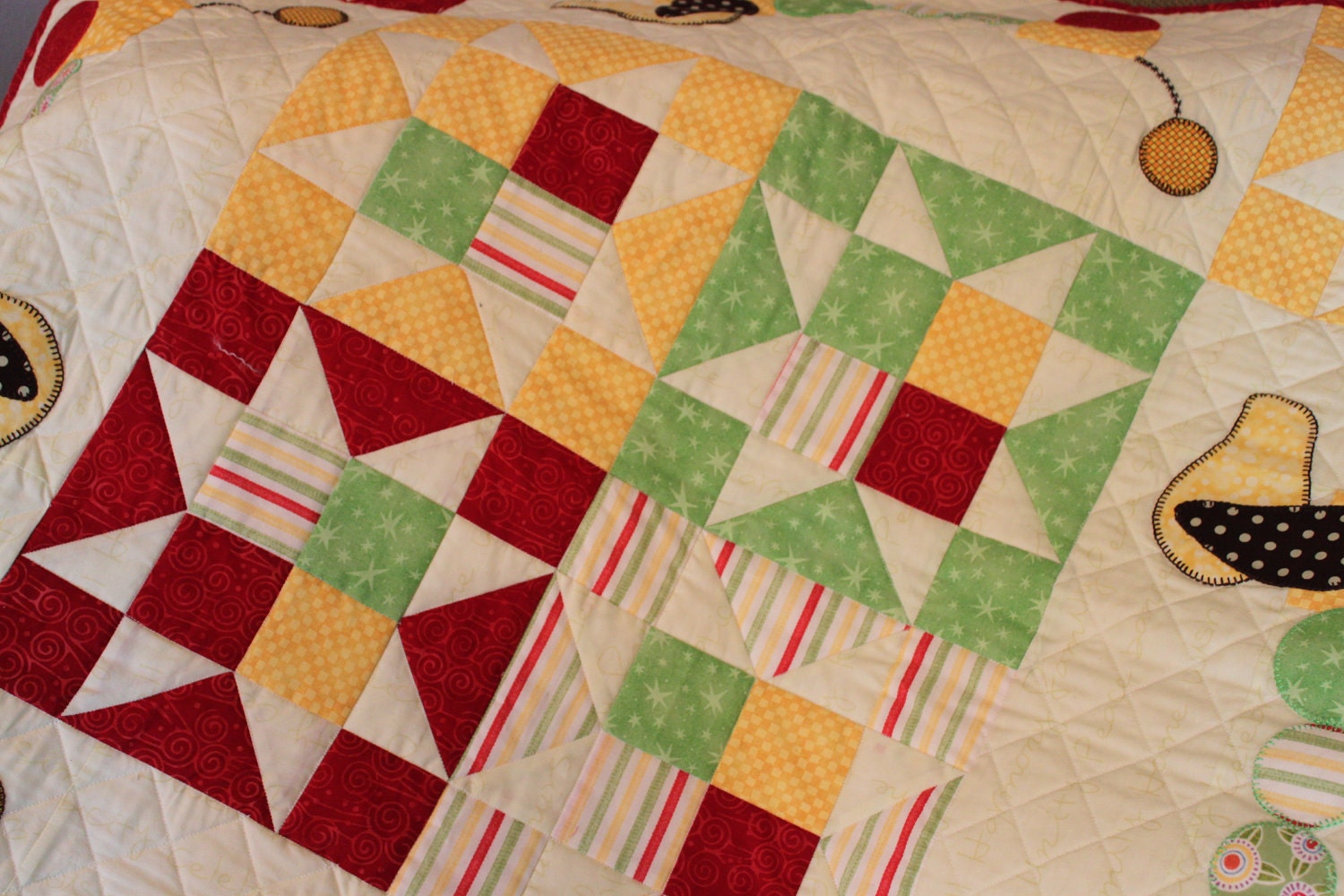 Baby Quilt - Puppy pull along toy