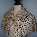 Leopard Print Genuine Rabbit Fur Cape/Shawl