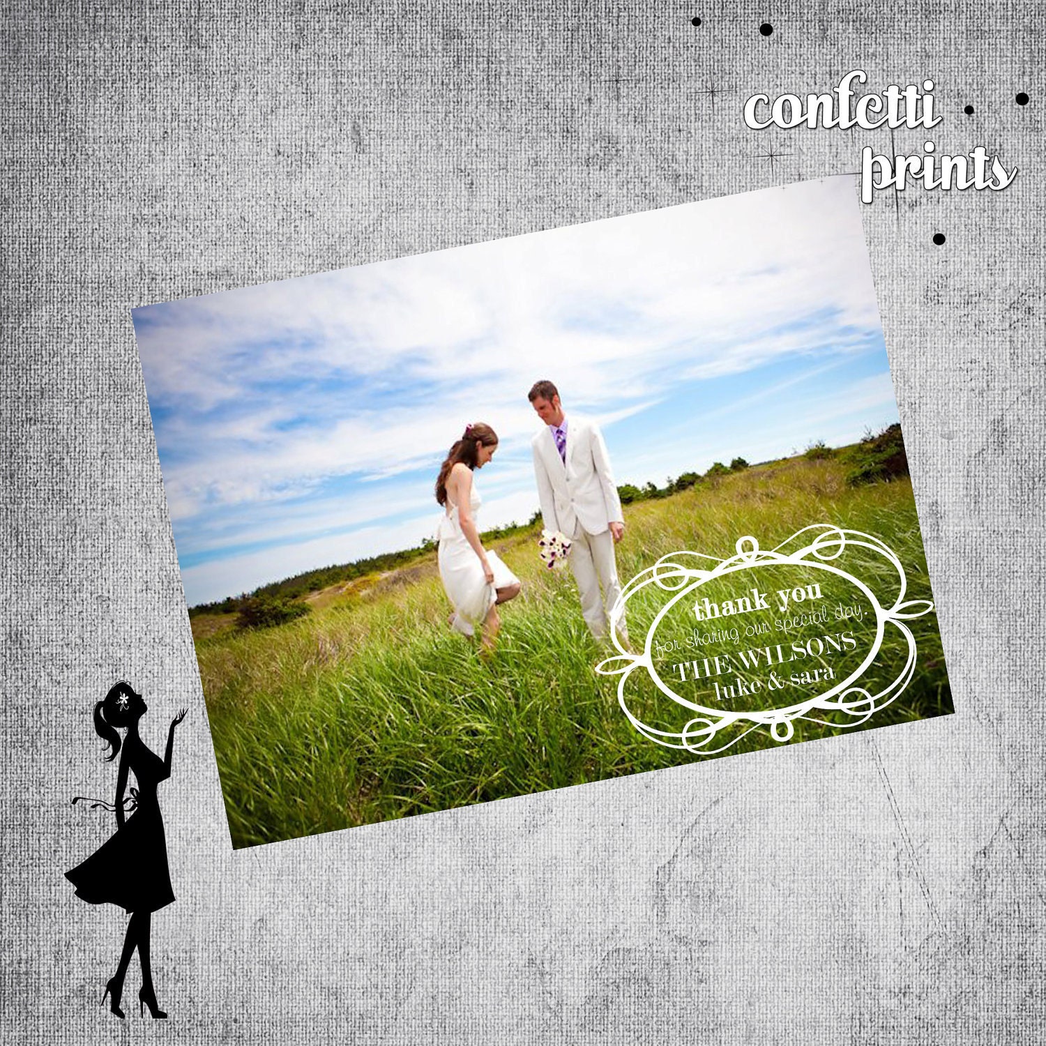 Wedding Thank You Card / Photo Card - PURE Il_570xn
