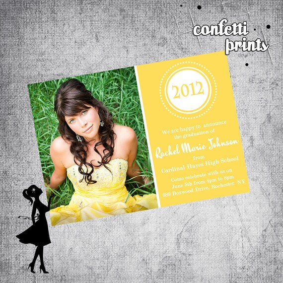 Graduation Announcement - FULL CIRCLE Printable Il_570xn