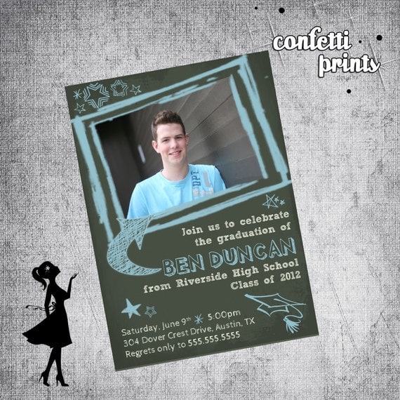 Graduation Announcement - CHALK IT UP Printable Il_570xn