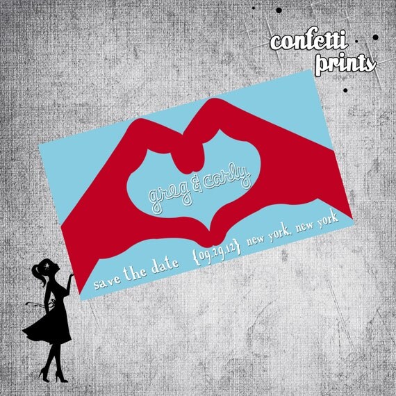 Save The Date Magnet / Postcard - HANDY Printable Il_570xn