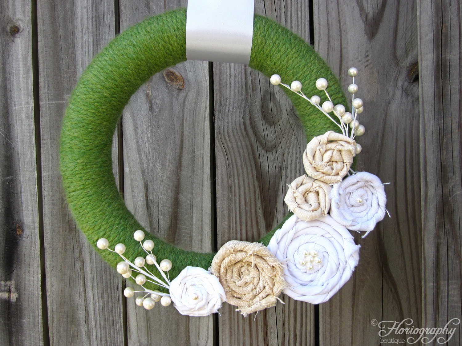 Green Yarn Wreath