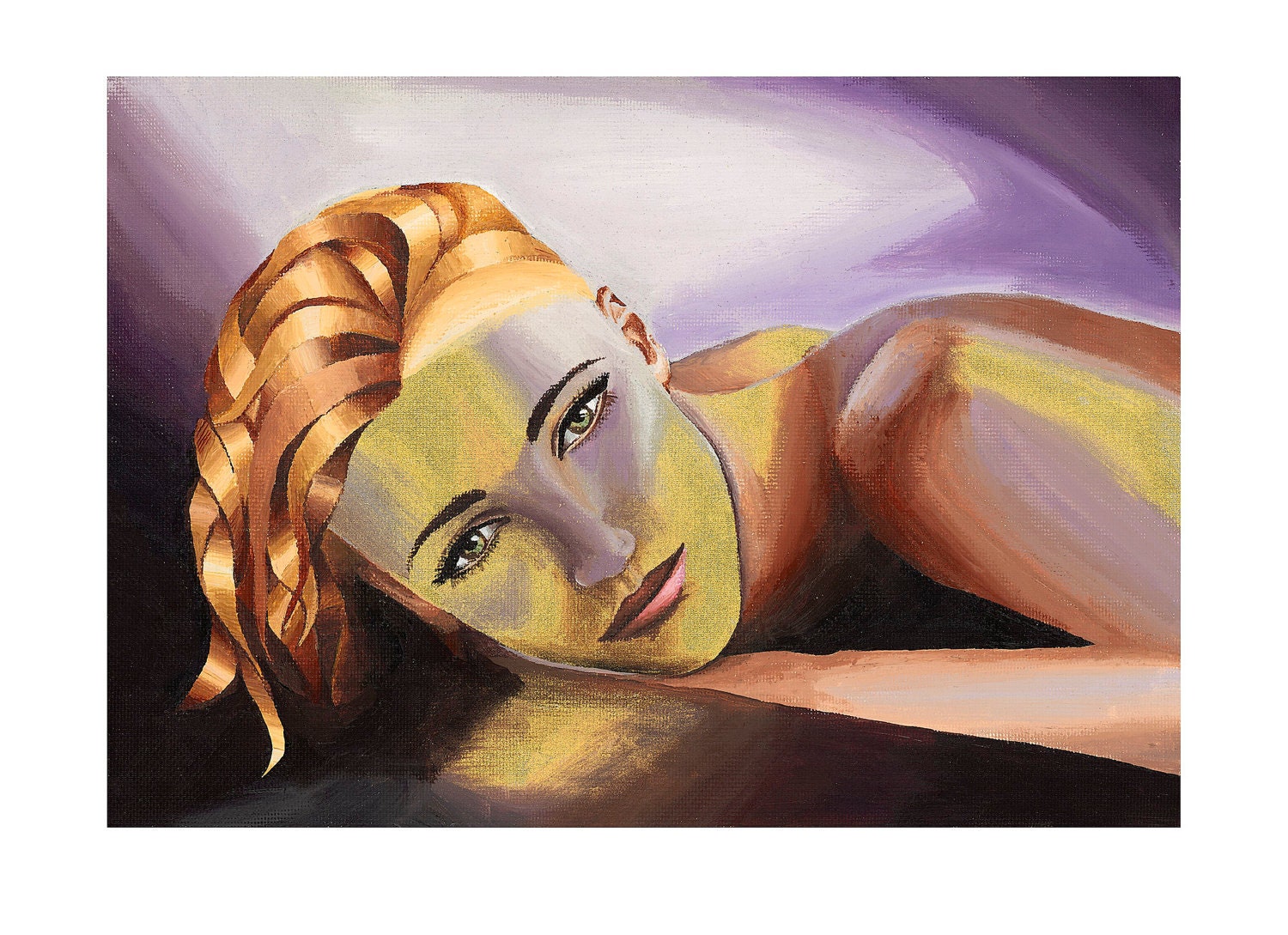 Purple Water canvas giclee print